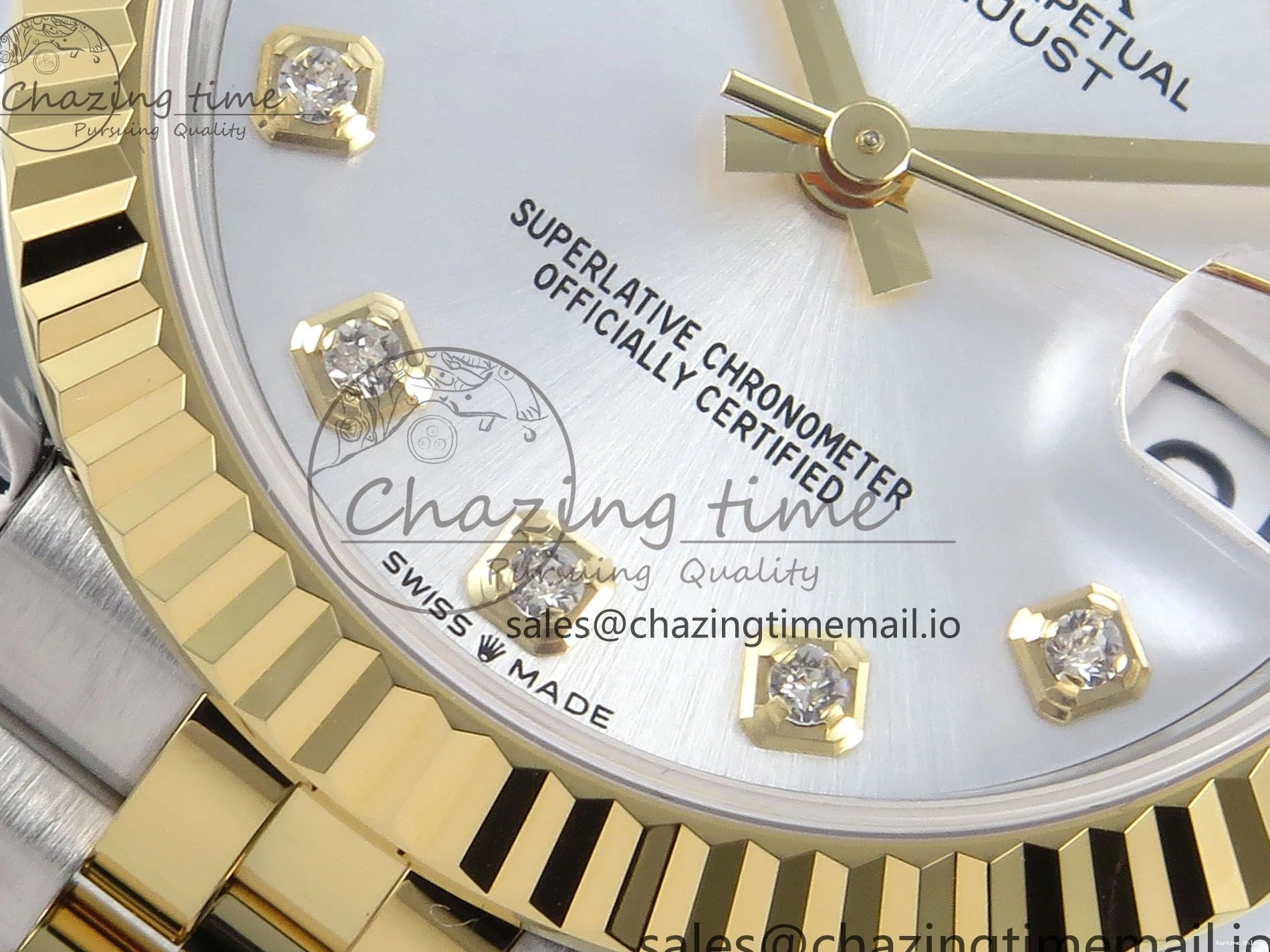 0214 DateJust 31 278273 ARF 1:1 Best Edition 904L Steel Silver Diamonds Dial on SS YG Jubilee Bracelet ETA TechFriendly 571